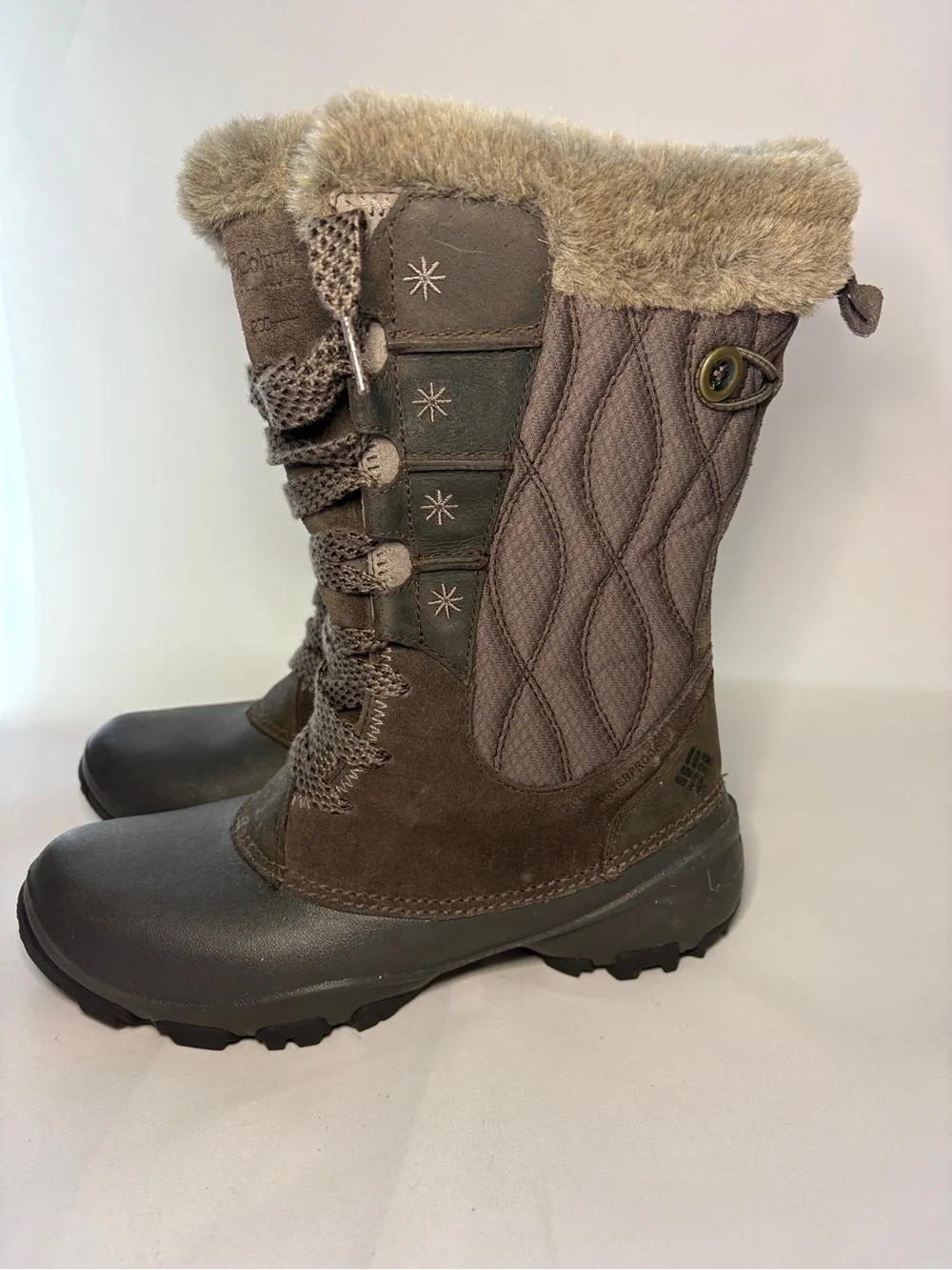 Columbia Sierra Summette Women's Winter Boots Size 7.5 - Brown Waterproof NWOB